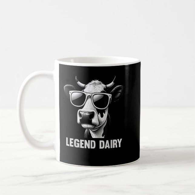 Mug Legend Dairy Funny Farmer Vache Farmer Pun Graphiq (Gauche)