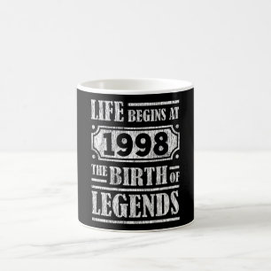 Mug Légendaire Né en 1998 Cadeau d'anniversaire Rétro