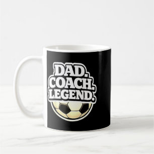 Mug Légende de coach papa drôle papa foot