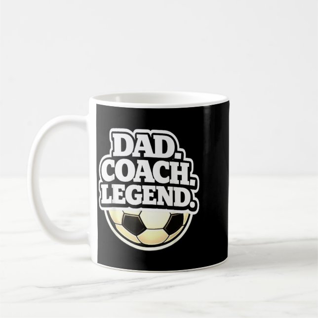Mug Légende de coach papa drôle papa foot (Gauche)