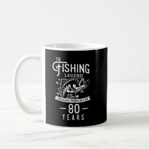 Mug Légende de la pêche Cadeau d'anniversaire de 80 an