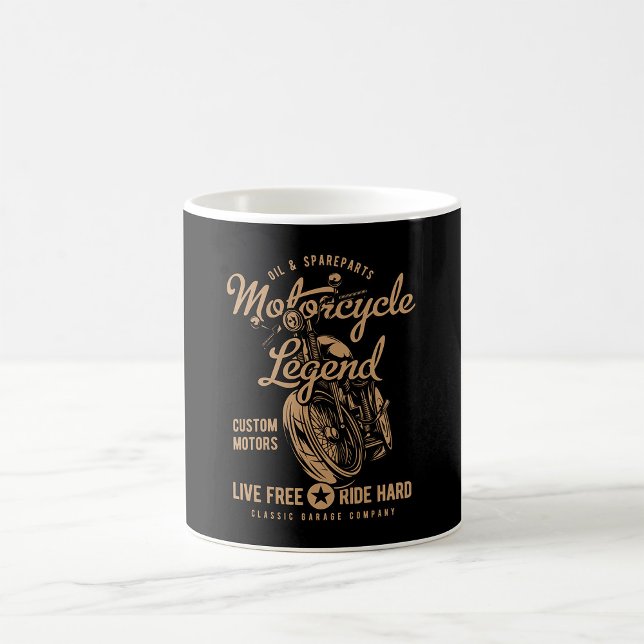 Mug Légende de moto Vivre libre, rouler dur (Créateur téléchargé)