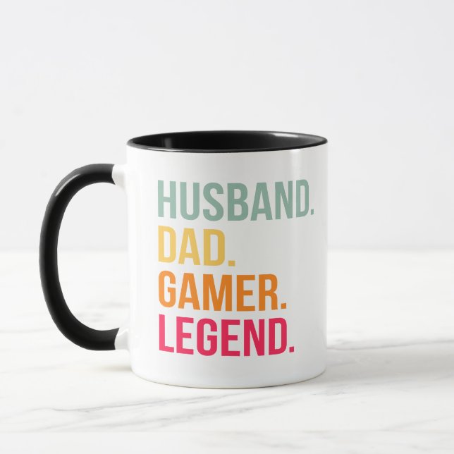 Mug Légende de père et de gamer mari (Gauche)