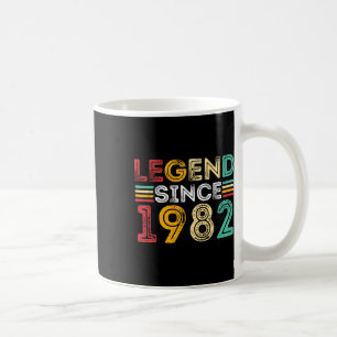 Mug Légende Depuis 1982 Anniversaire Vintage Né En 198