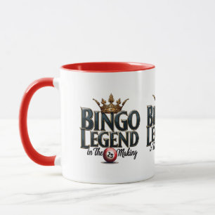 Mug Légende du Bingo Couronnée d'Or Typographie Rétro