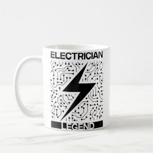 Mug Légende Électricien Électro Ouvrier Voltage Base