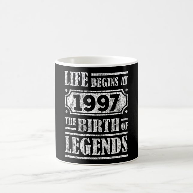 Mug Légende Né en 1997 Cadeau d'anniversaire Rétro Vin (Centre)