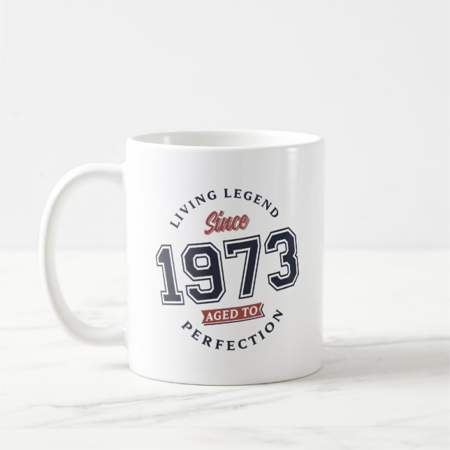 Mug Légende vivante 1973 Âgé à la perfection (Gauche)