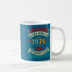 Mug Légendes Vintage Nées En 1976 Graphique Pour 50e N