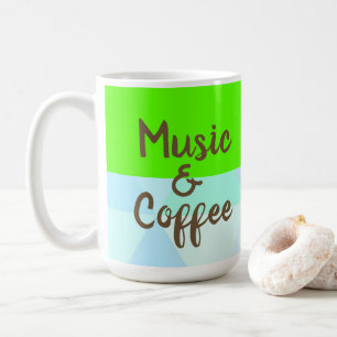 Mug Légère amusante et lumineuse Café et Musique