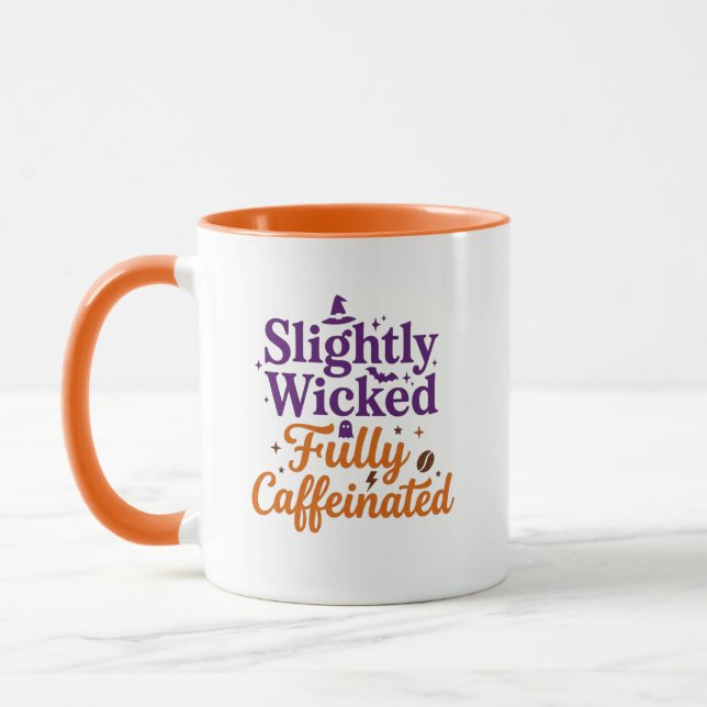 Mug Légèrement méchant, entièrement caféiné (Gauche)