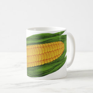 Mug Légumes alimentaires anciens ; Maïs jaune en épi