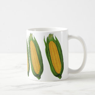 Mug Légumes alimentaires anciens ; Maïs jaune sur épi