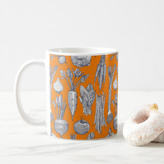 Mug légumes du marché des agriculteurs bleu marine sat