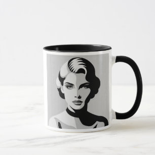 Mug L'élégance contrastée d’un visage mystérieux.