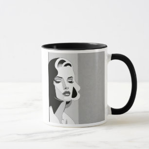 Mug l'élégance d'une femme au regard perçant.