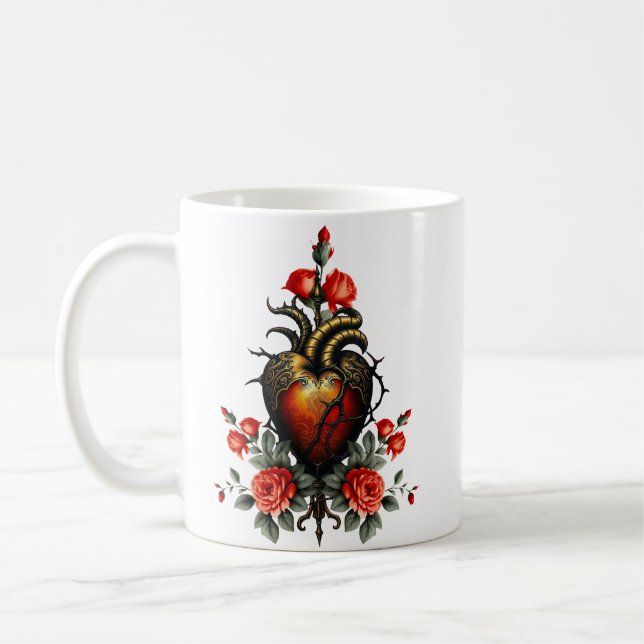 Mug L'élégance gothique du cœur (Gauche)