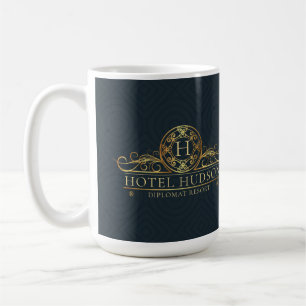 Mug L'élégant Blue Gold Hotel Branding