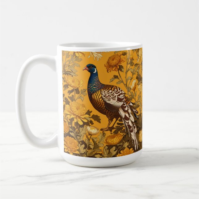 Mug L'Élégant faisan William Morris Inspiré (Gauche)