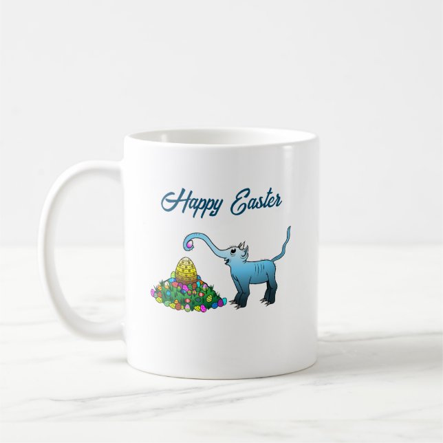 Mug L'éléphant bleu collectionne les œufs de Pâques (Gauche)