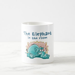 Mug L'Éléphant Dans Le Dessin De La Chambre