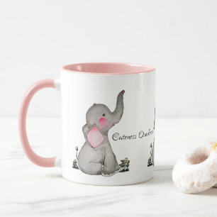 Mug L'éléphant mignon de bébé d'aquarelle avec