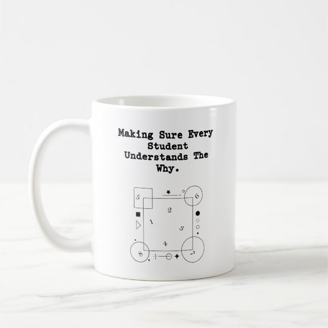Mug L'élève comprend pourquoi | Guide de mathématiques (Gauche)