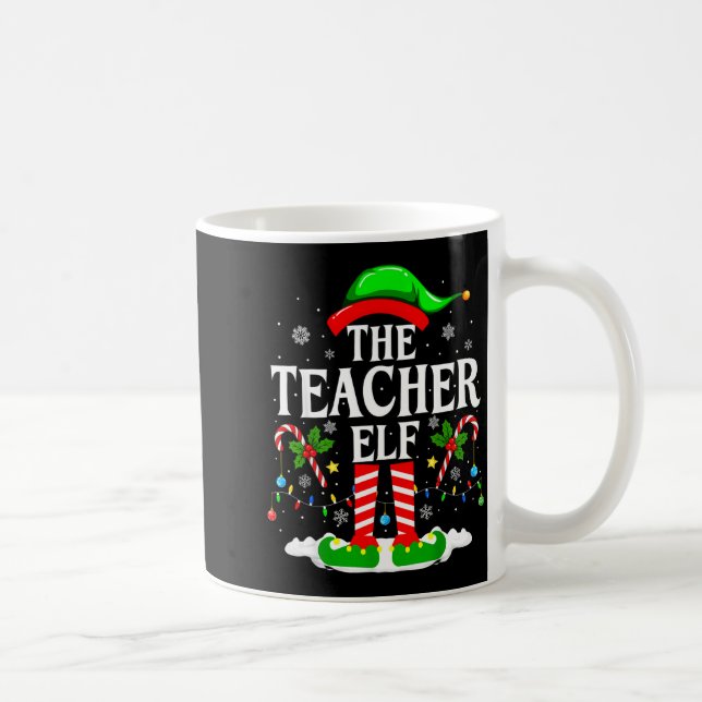 Mug L'Elfe Enseignant Drôle Noël Enseignants De Noël E (Droite)