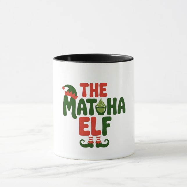 Mug L'Elfe Matcha Boisson de Noël drôle au Matcha (Centre)