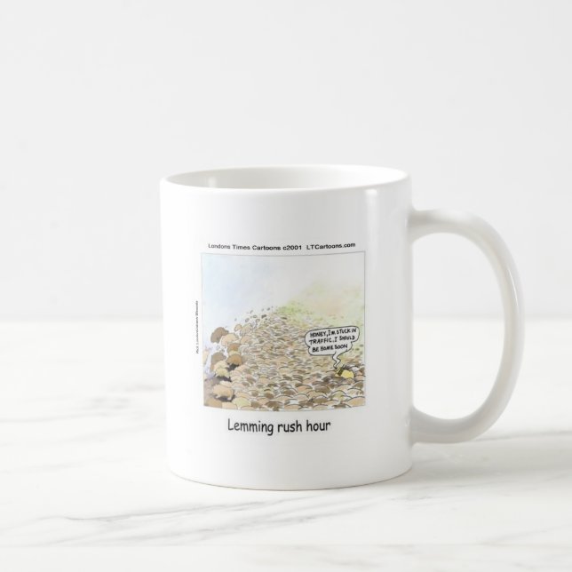 Mug Lemmings Rush Hour Drôle (Droite)