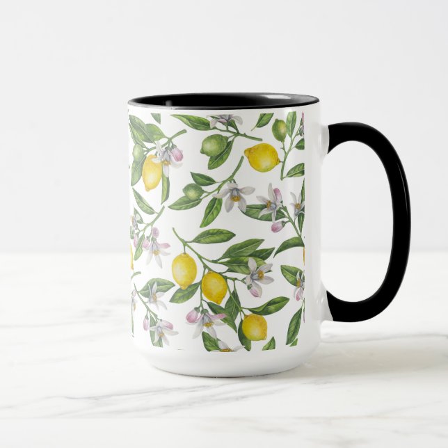 Mug Lemon branh blossoms and fruit white (Droite)