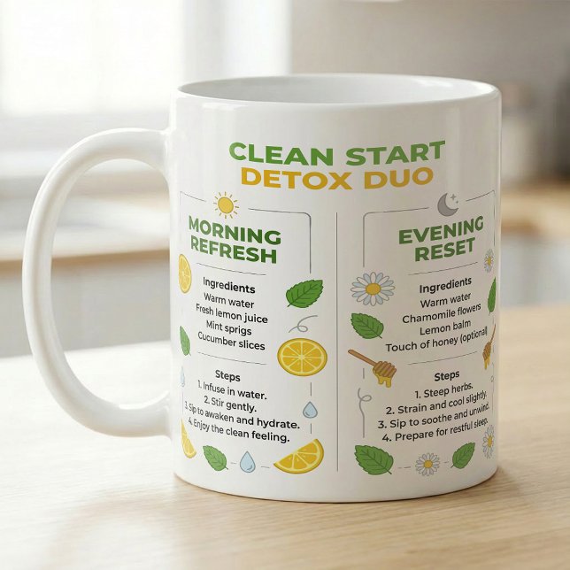 Mug Lemon Tea Reset Duo Morning & Night Recipe (Créateur téléchargé)