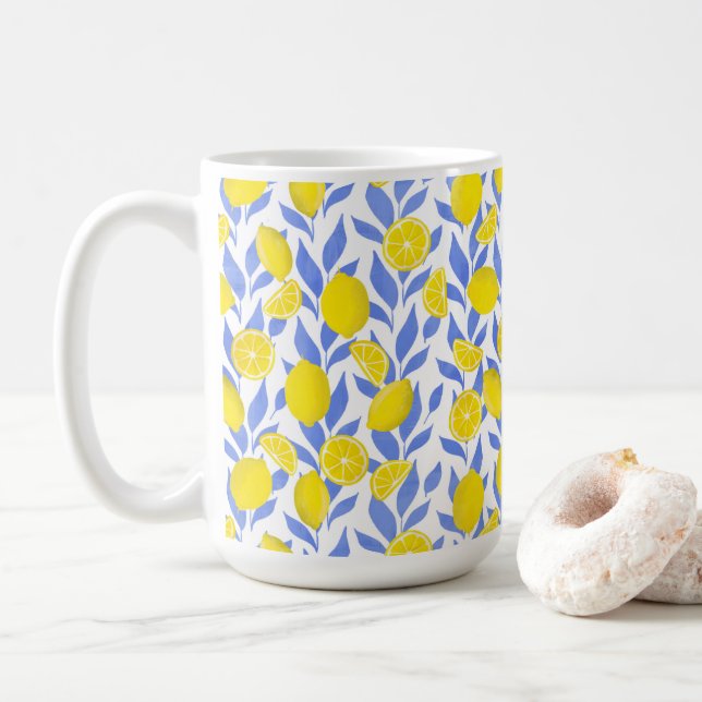 Mug Lemons Blue Mediterranean (Avec donut)