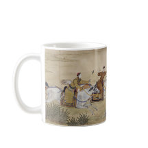 L'empereur de Qianlong poursuit un cerf en chasse