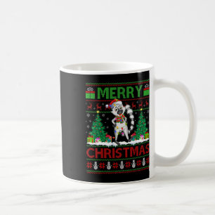 Mug Lemur Lover Xmas Tree Lights Ugly Père Noël Lemur