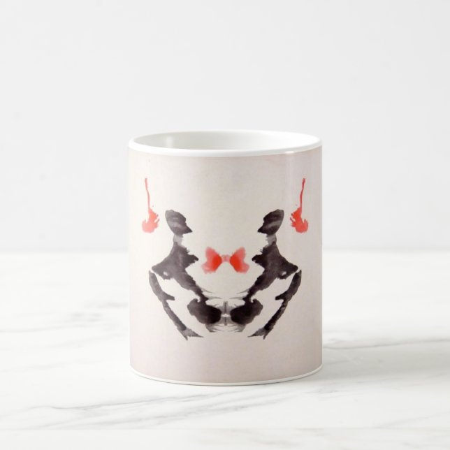 Mug L'encre d'essai de Rorschach éponge le plat 3 deux (Centre)