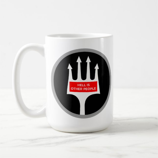 Mug L'enfer drôle est celui des gens fourche méchante  (Gauche)