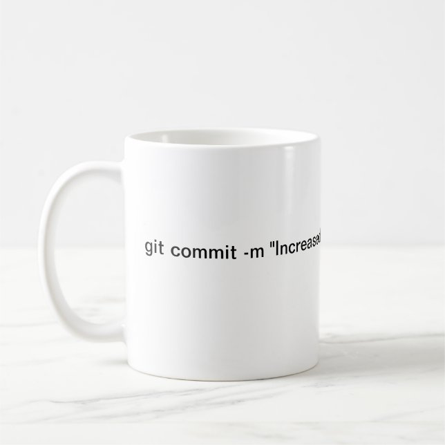 Mug L'engagement en matière de caféine (Gauche)