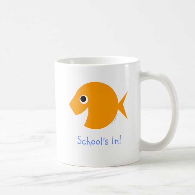 Mug L'enseignant en caricature de l'école de poisson d (Droite)