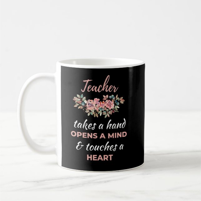 Mug L'Enseignant Prend Une Main Ouvre Un Esprit (Gauche)