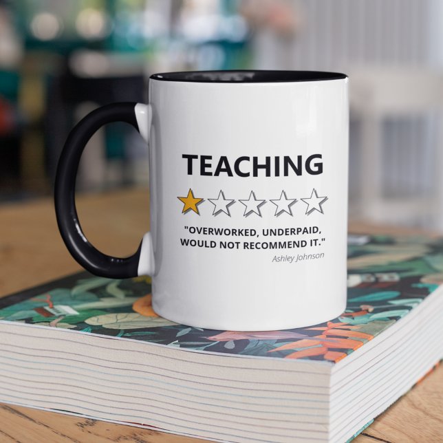Mug L'Enseignement Drôle Ne Recommanderait Pas (Créateur téléchargé)