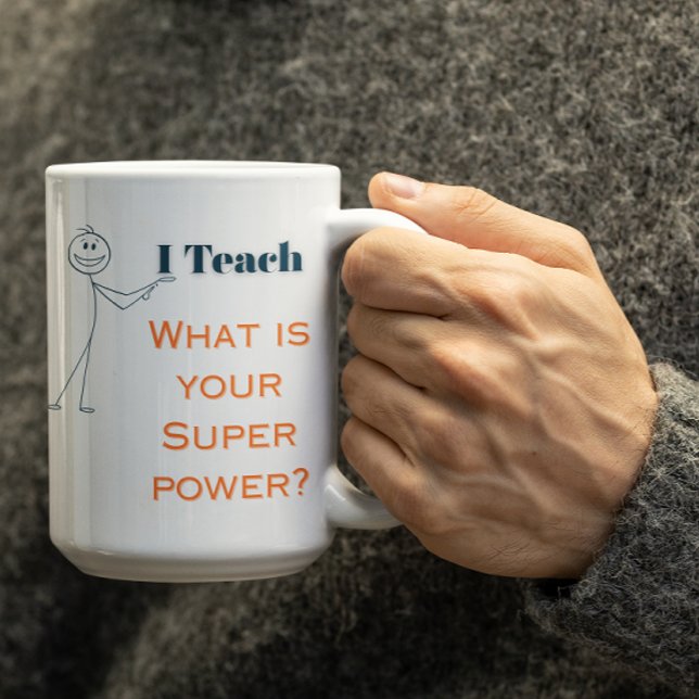 Mug L'enseignement personnalisable est mon superpouvoi (Créateur téléchargé)