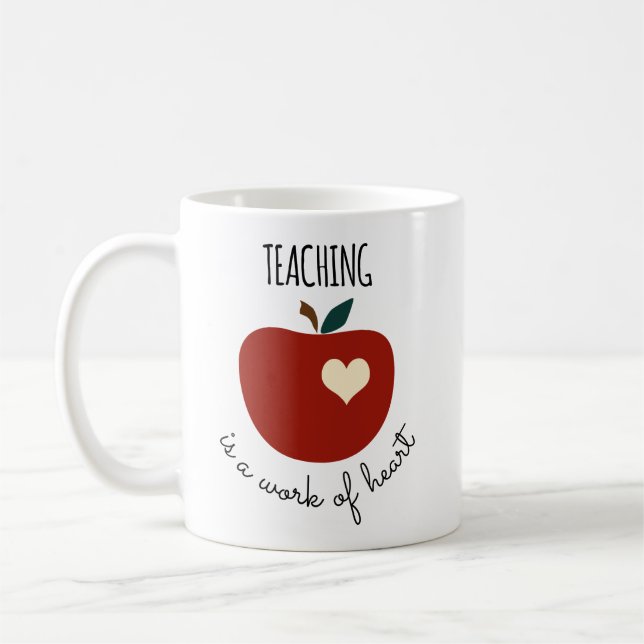 Mug L'enseignement personnalisé est un travail de (Gauche)