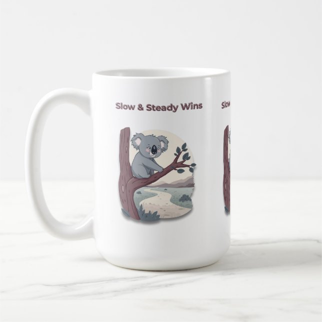 Mug **"Lentement mais sûrement – Koala mignon de motiv (Gauche)