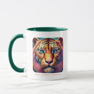 Mug Leo Spirit Animal Tiger Face Alebrije