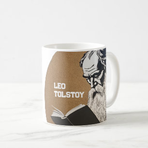 Mug Leo Tolstoï Portrait - Illustration Or