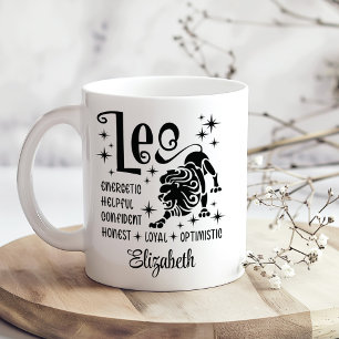 Mug Leo Zodiac Horoscope Nom personnalisé