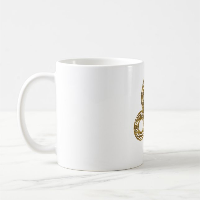 Mug Leo Zodiac - Or tribal (Gauche)