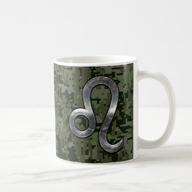 Mug Léo Zodiac Sign on Green Digital Camo (Droite)