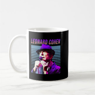 Mug Leonard Cohen Faded 80s Design esthétique Vintage